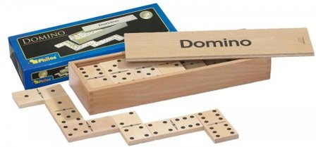Houten Domino Dubbel 6, Groot in houten