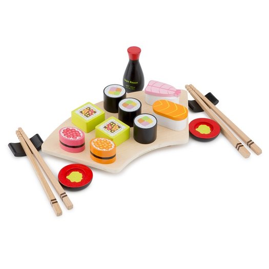 Houten sushi set 15 delig